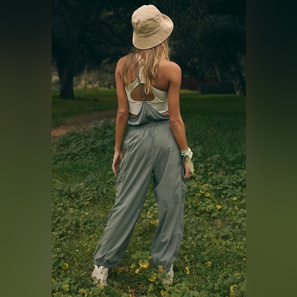 Free People Back Packer Onesie In Muted Beige.  Size M. - Picture 2 of 14